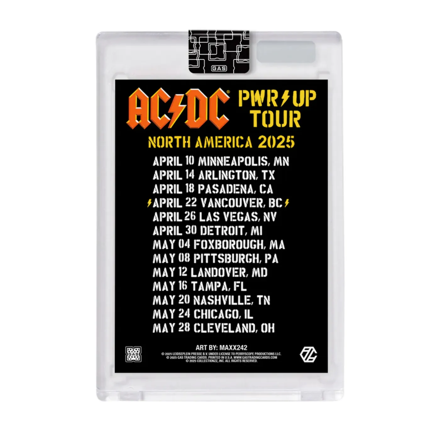 AC/DC Vancouver April 22, 2025 Trading Card