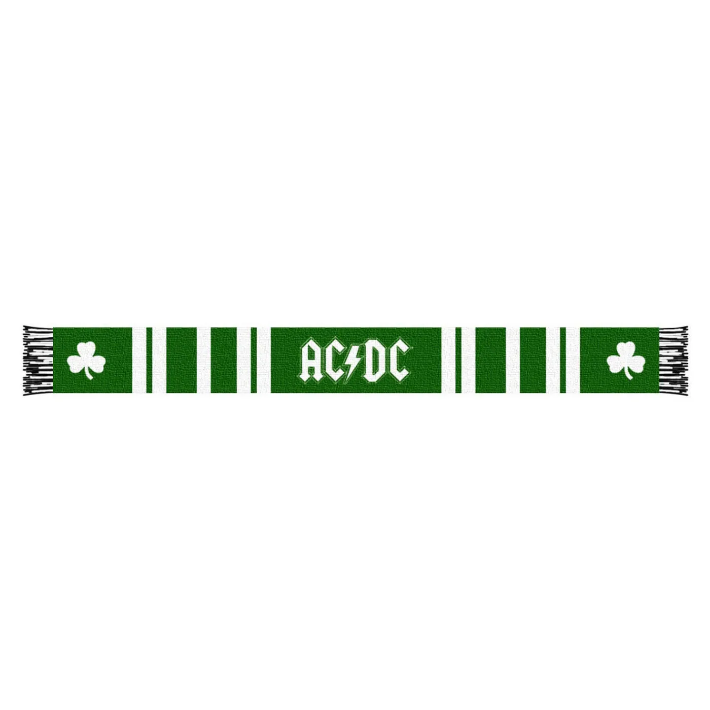 AC/DC Shamrock Scarf Green and White Stripes