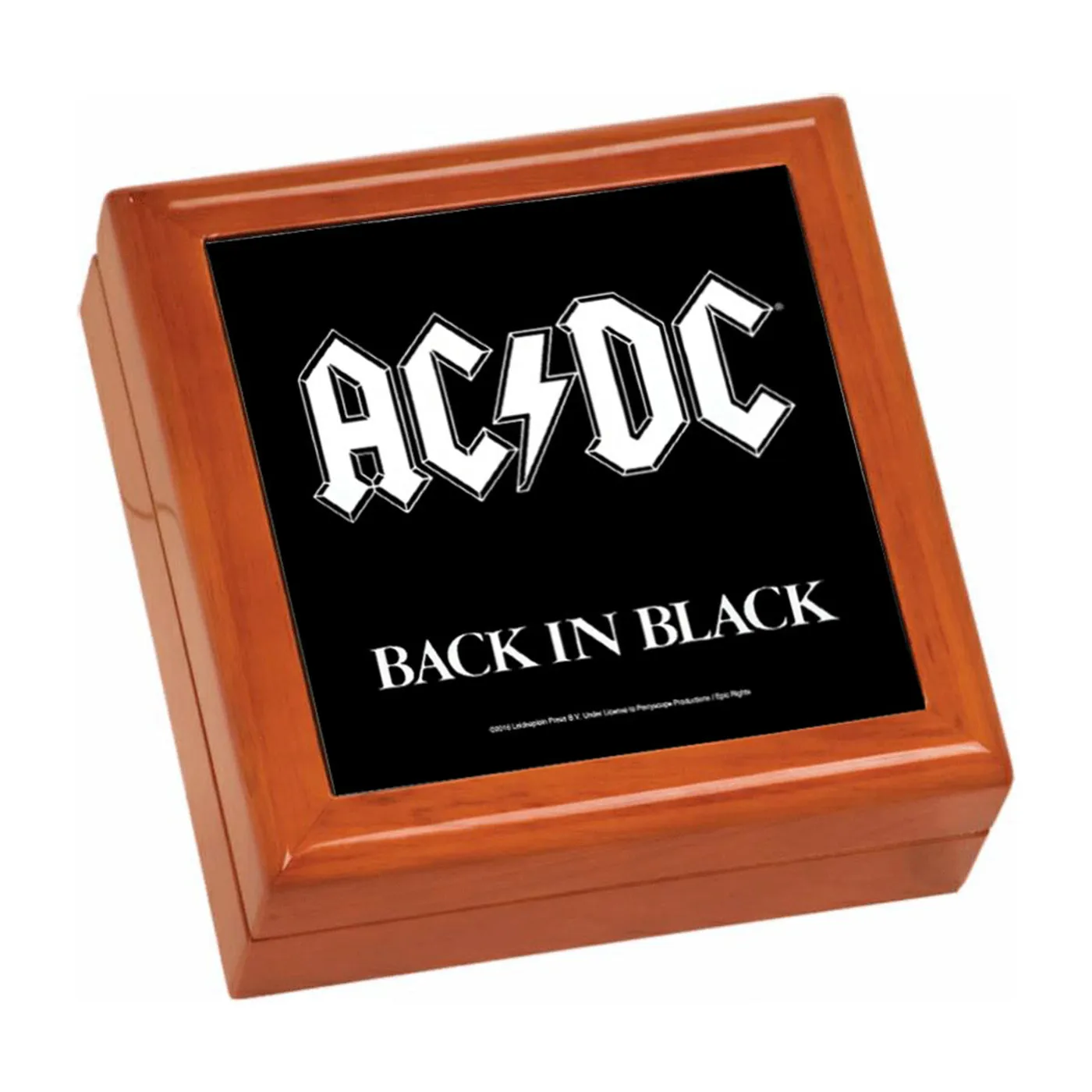 AC/DC Back In Black Wooden Keepsake Box