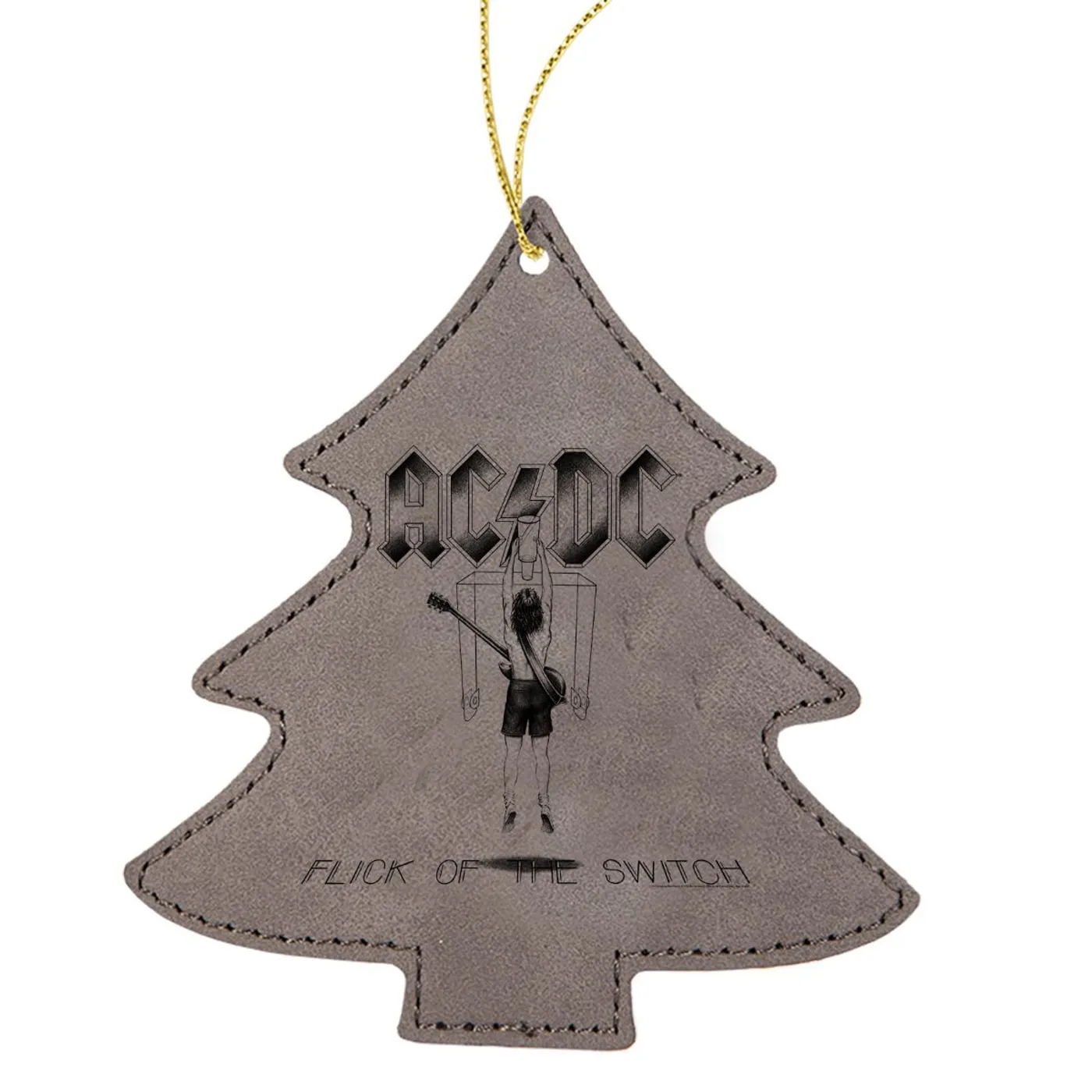 AC/DC Flick Of The Switch Leatherette Tree Ornament