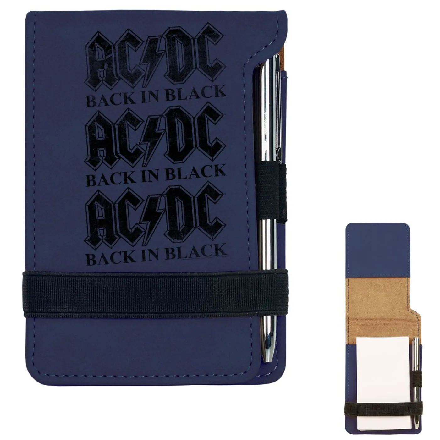 AC/DC Back In Black Repeat Mini Notepad w/Pen