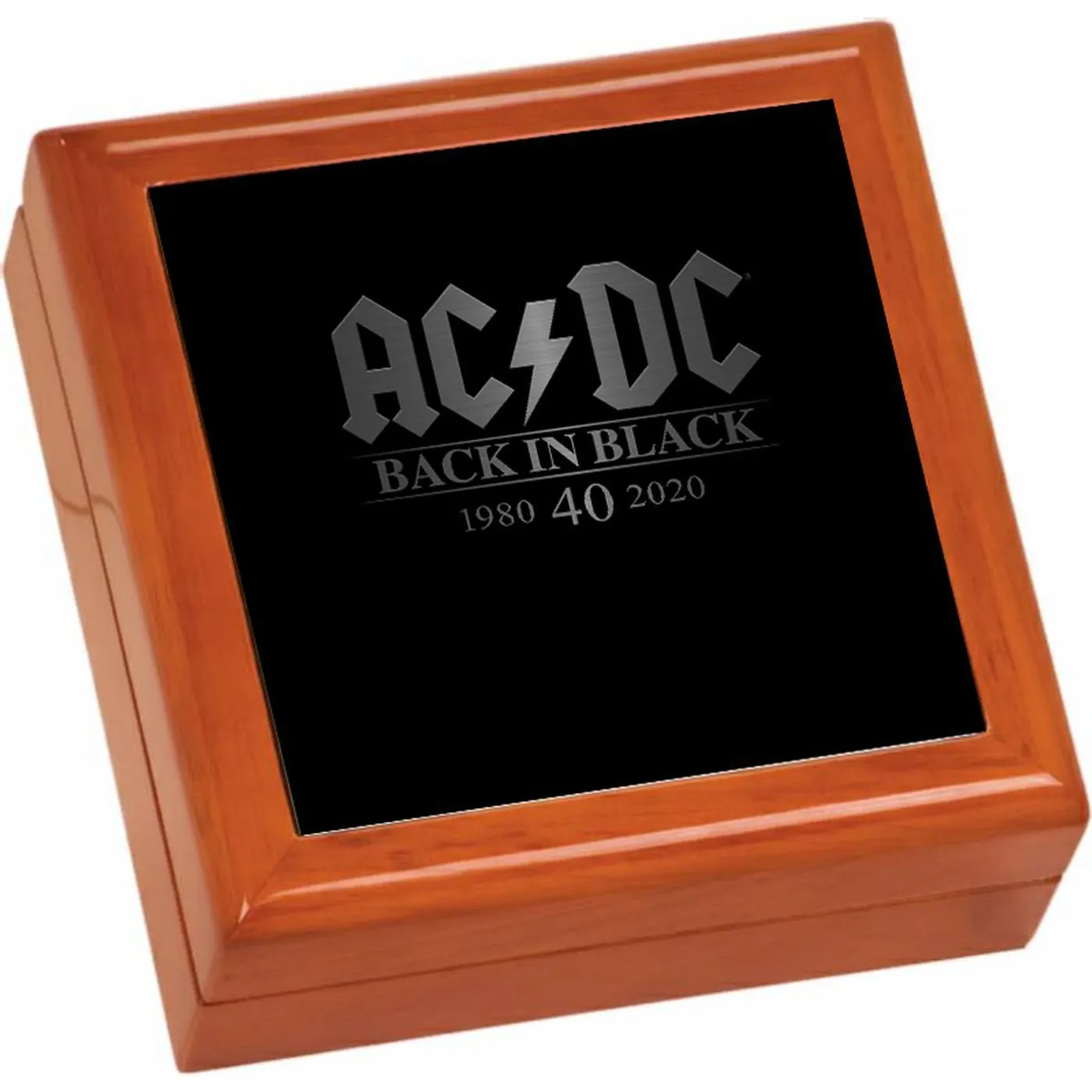AC/DC Back In Black 40th Anniversary Wooden Keepsake Box