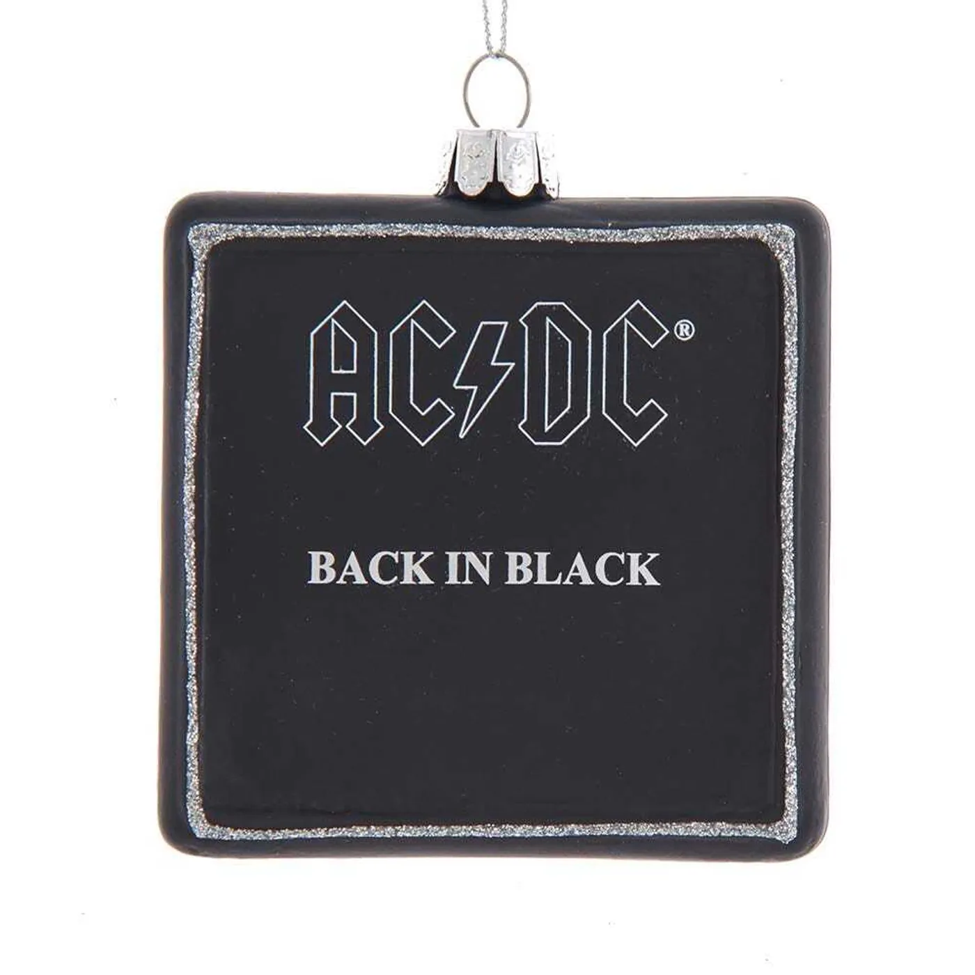AC/DC Back in Black Glass Ornament