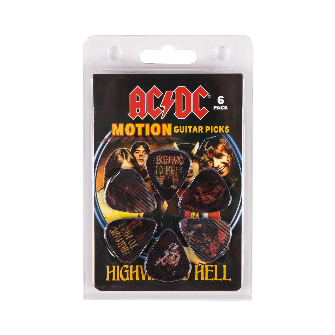 AC/DC Highway to Hell Motion Guitar Pick 6 Pack