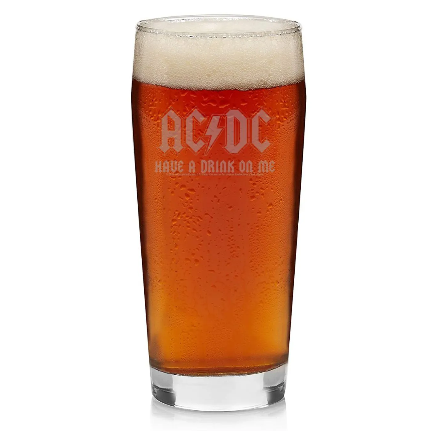 AC/DC Have A Drink On Me Laser Etched Willi Becher Beer Glass