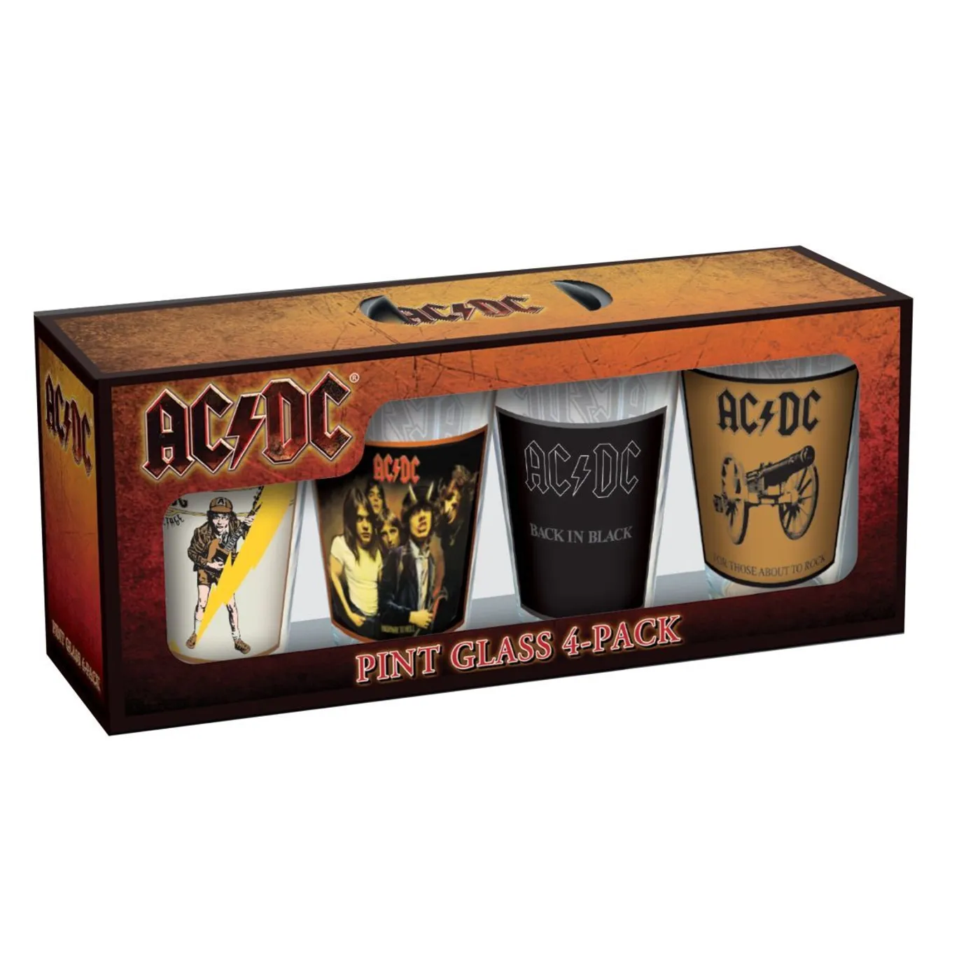 AC/DC Classic Covers 16 oz Pint Glass 4 - pk