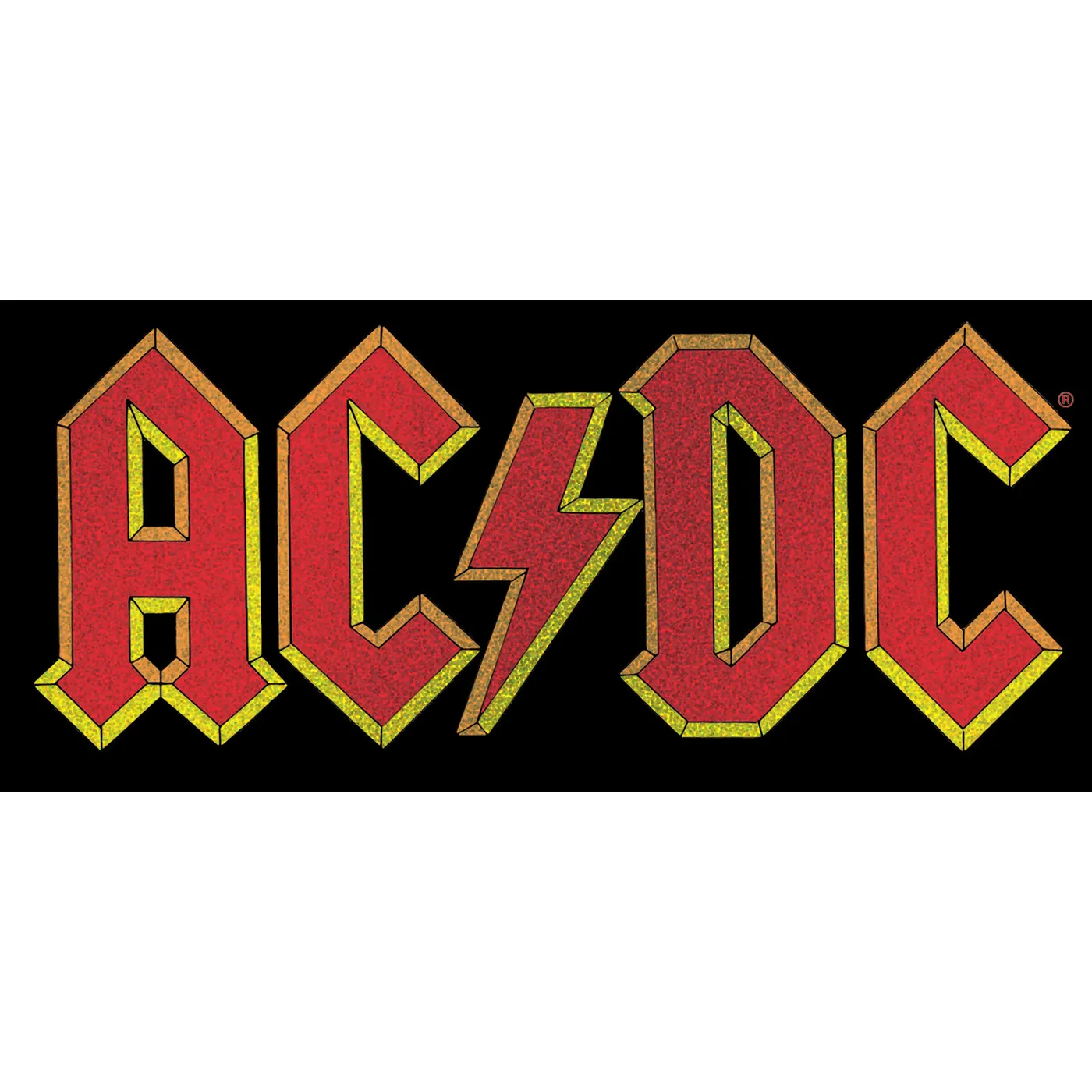 AC/DC Logo Glitter Sticker