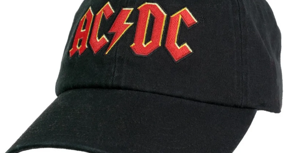 AC/DC 3D Logo - Adult Dad Cap - Black