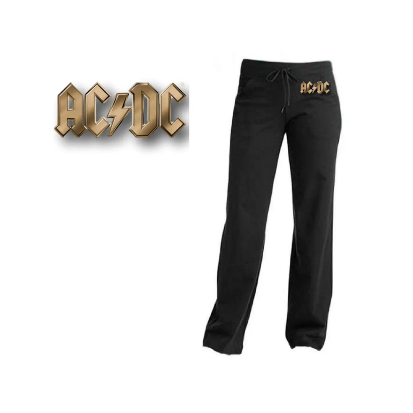 AC/DC Gold Logo Yoga Pants