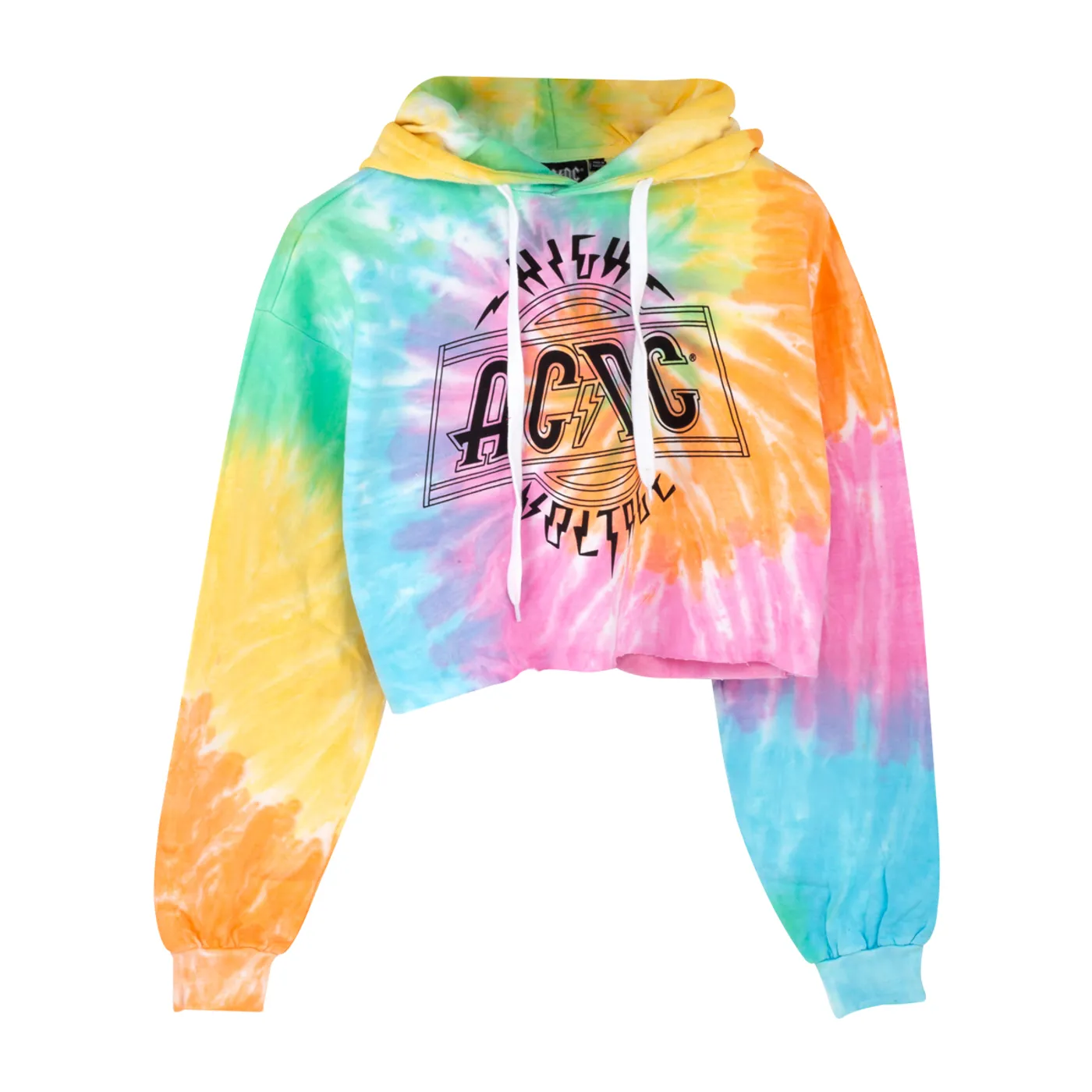 AC/DC High Voltage Tie-Dye Juniors Hoodie