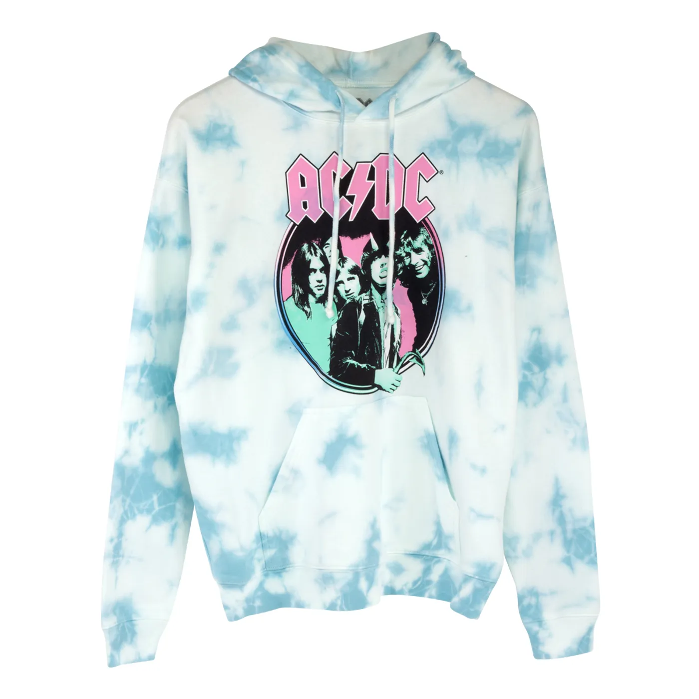 AC/DC Pastel Tie-Dye Highway to Hell Pullover Hoodie