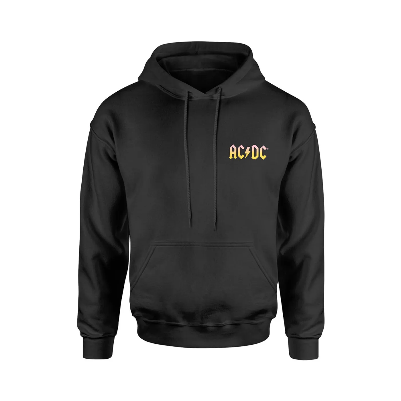 AC/DC Sunset Gradient Logo Black Hoodie