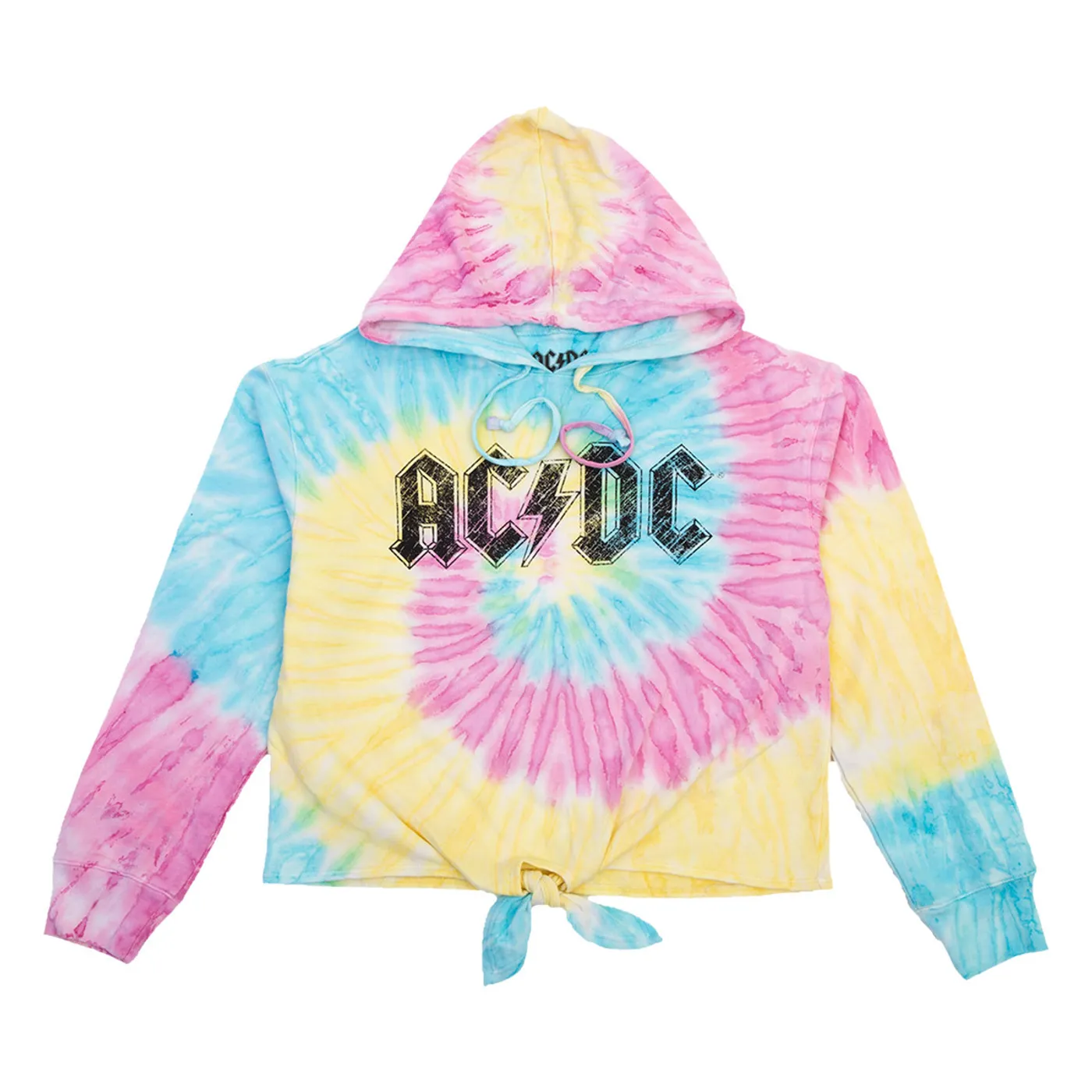 AC/DC Tie Dye Ladies Hoodie