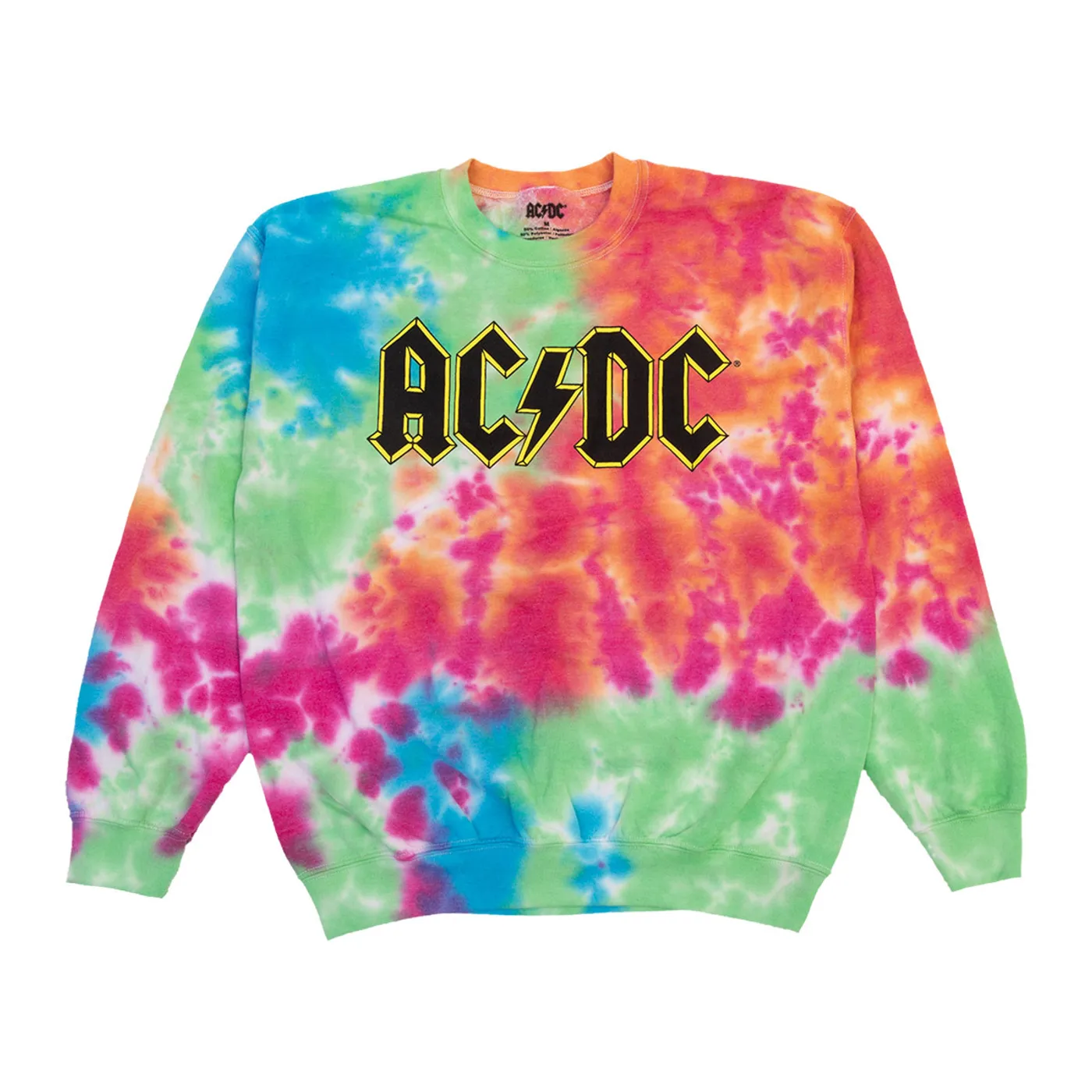 AC/DC Tie Dye Crew Neck Sweatshirt