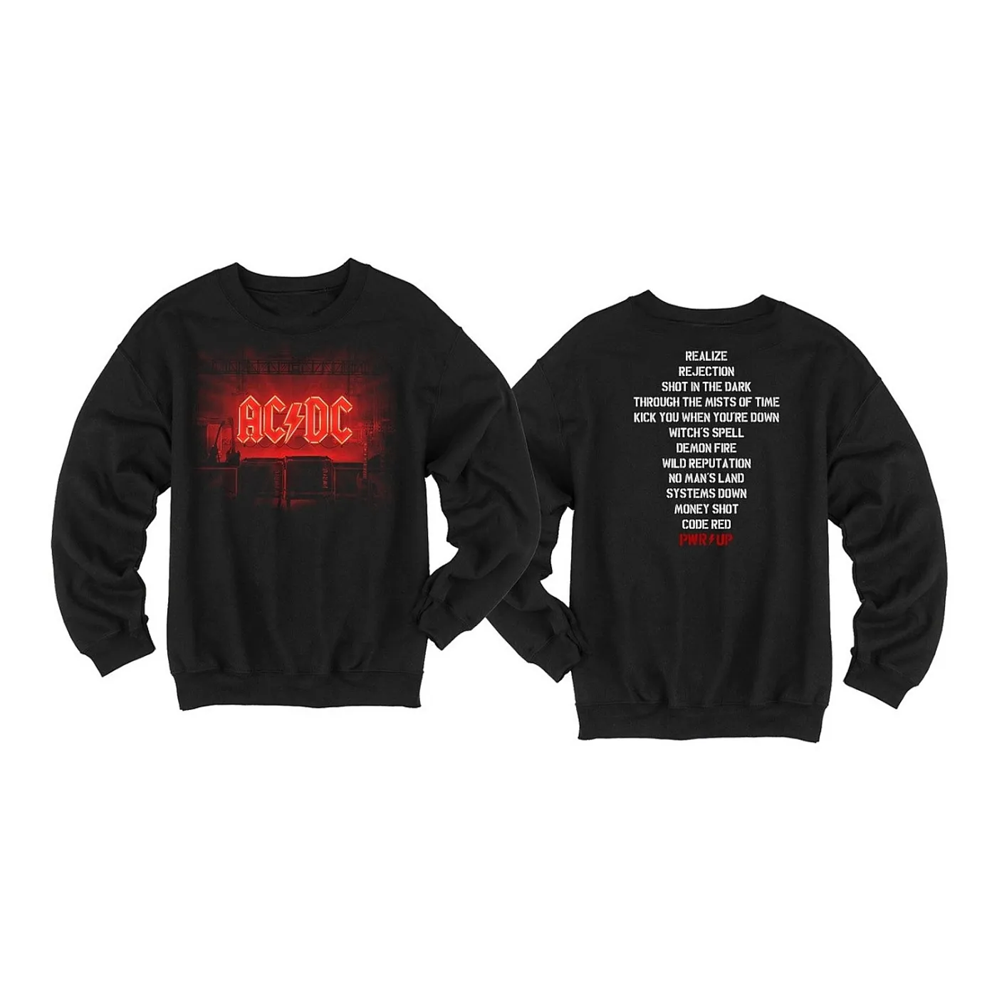 AC/DC POWER UP Logo Silhouette Crewneck Sweatshirt