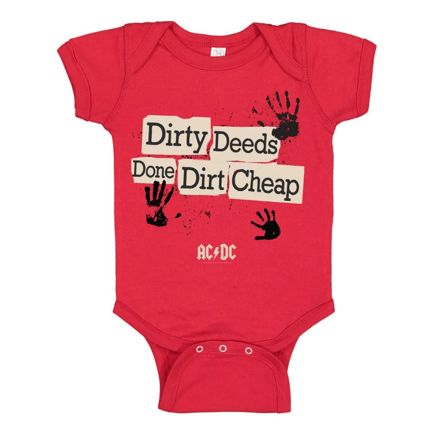 AC/DC Dirty Hands Onesie