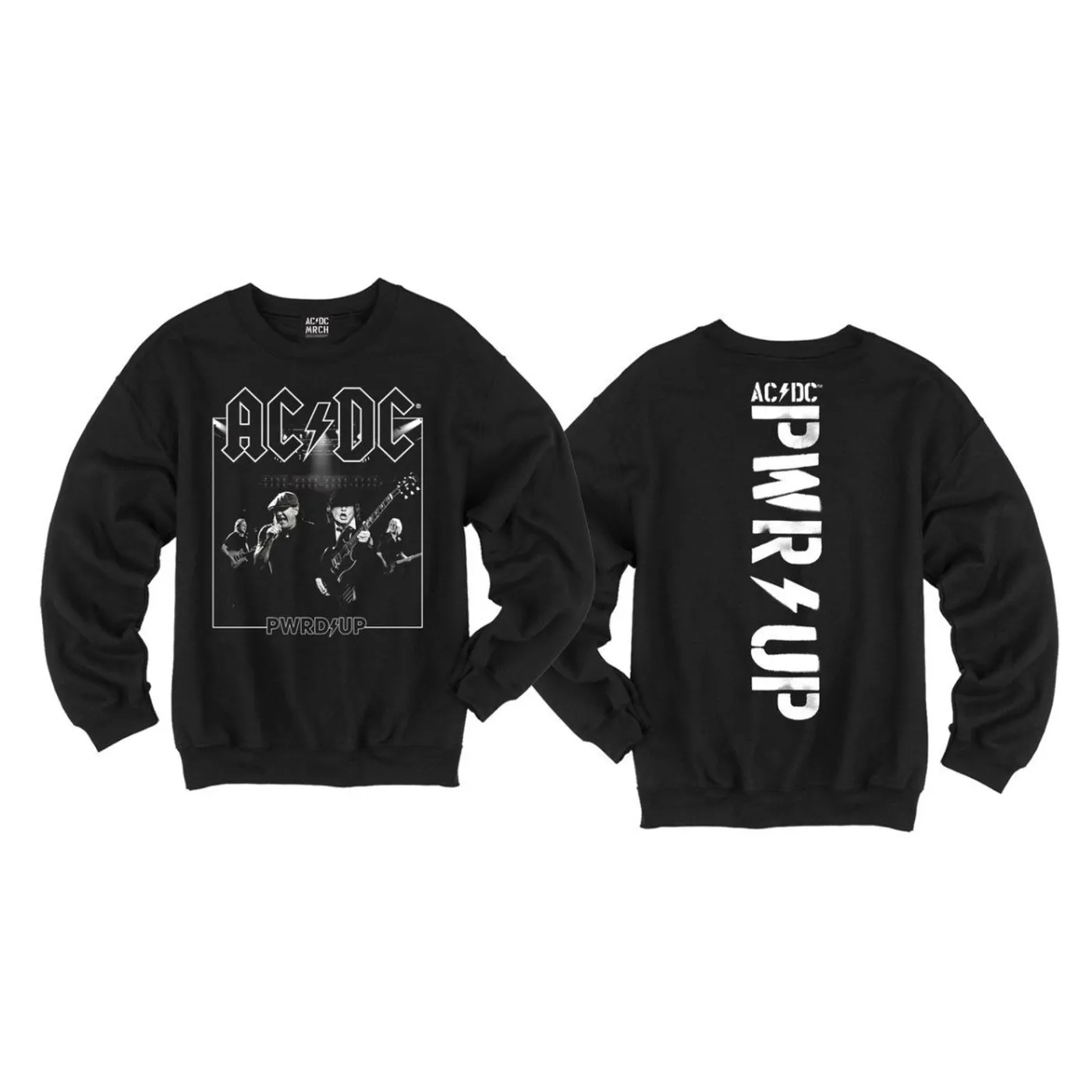 AC/DC PWRD UP B&W Crewneck