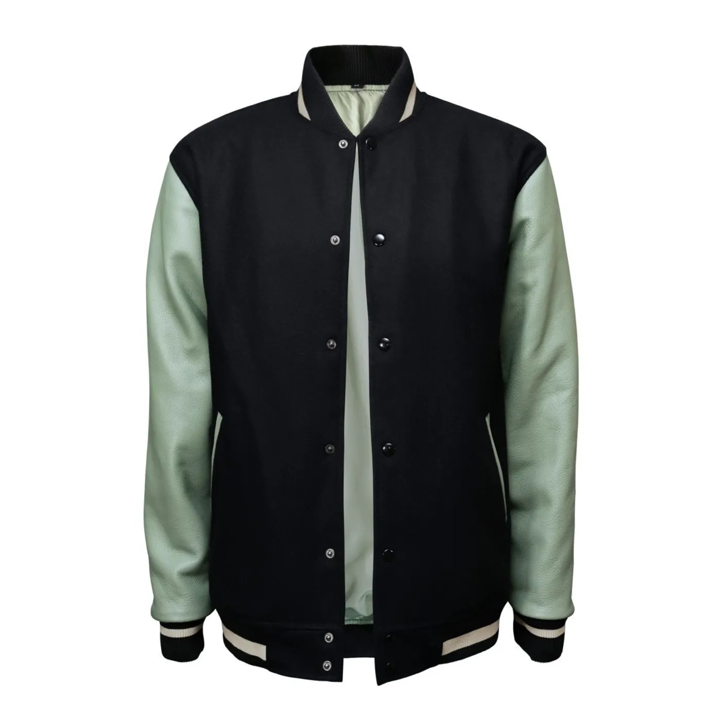 AC/DC Back in Black Leather Varsity Jacket