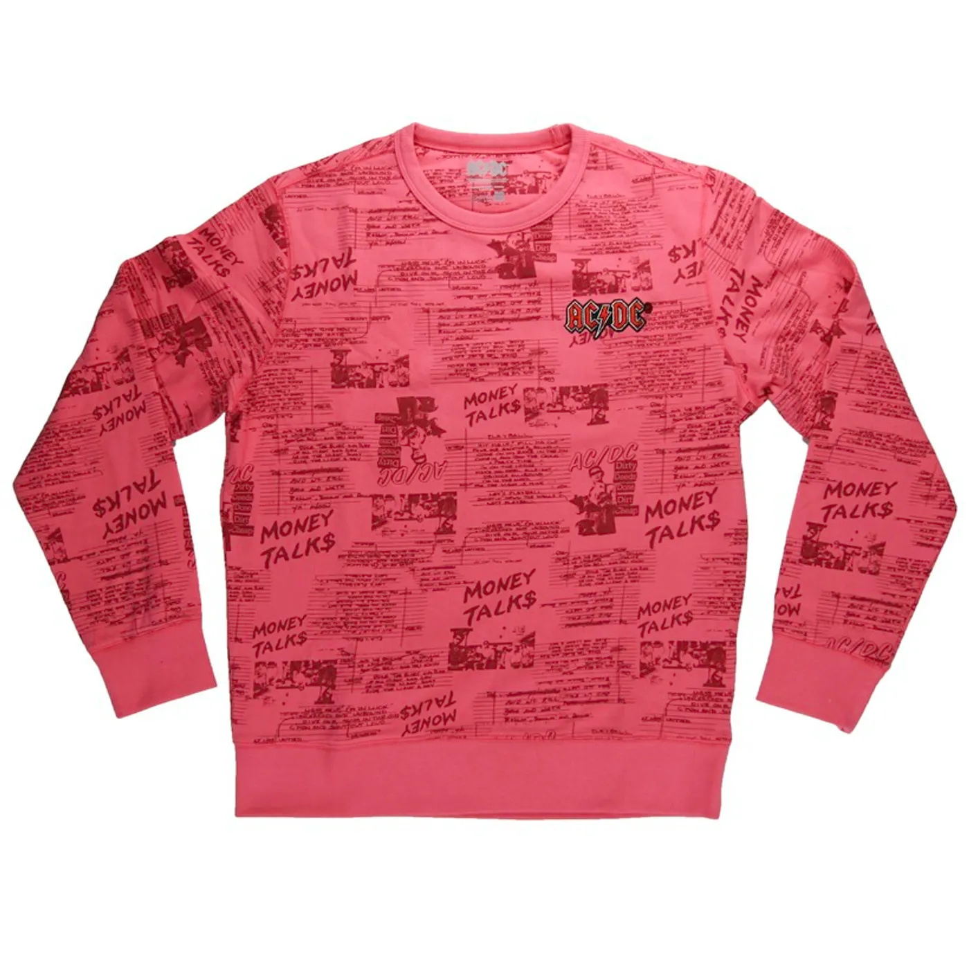 AC/DC Money Talks Red Crew Neck Sweatshirt
