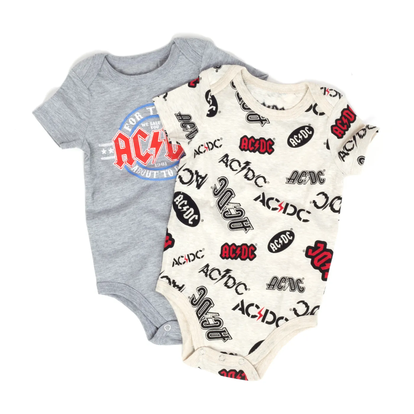 AC/DC For Those About To Rock Onesie/AC/DC Logos Two pack