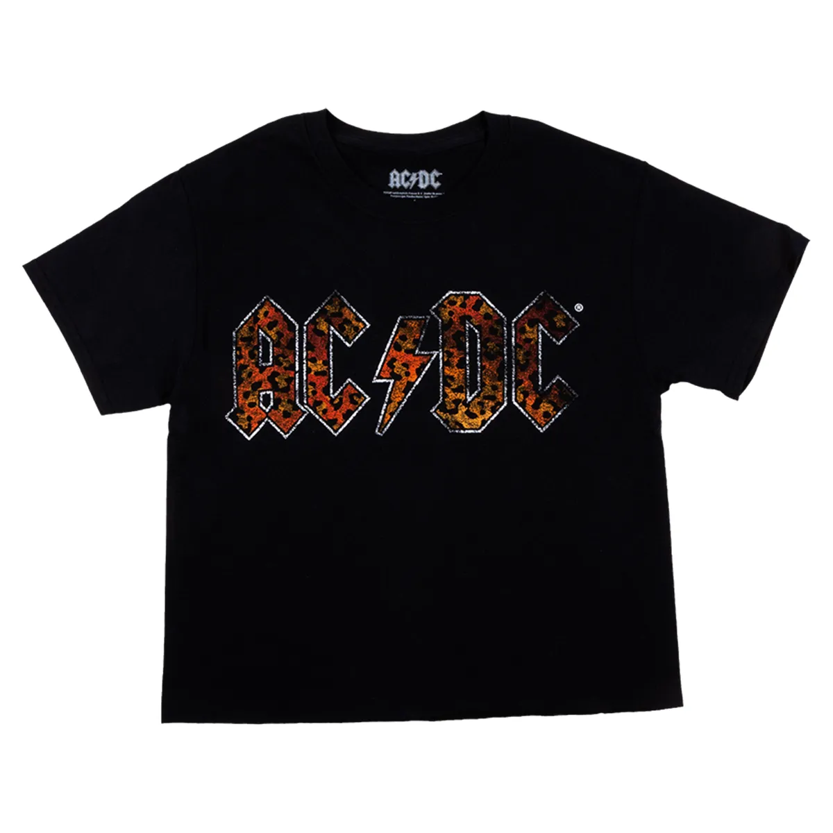Leopard Print Logo Black T-Shirt
