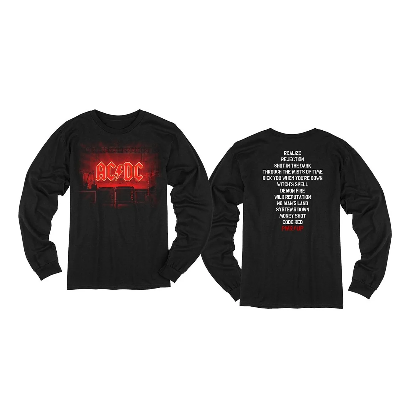 AC/DC POWER UP Logo Silhouette Longsleeve T-shirt