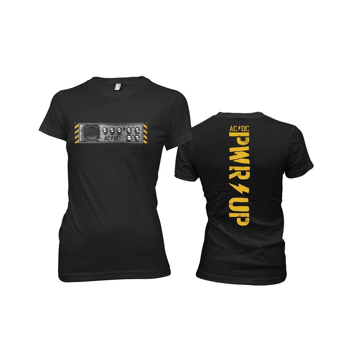 PWR UP Knobs Ladies Black T-Shirt