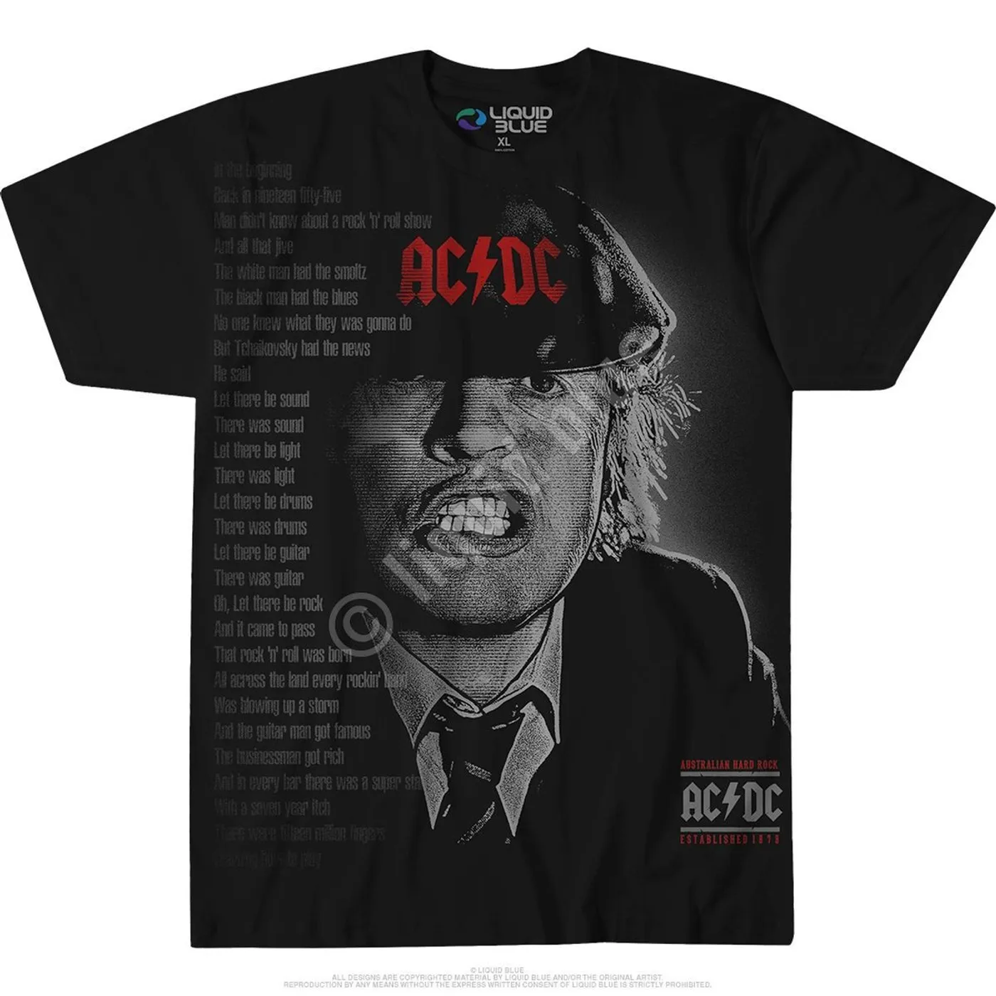 AC/DC Big Face Angus Black T-Shirt
