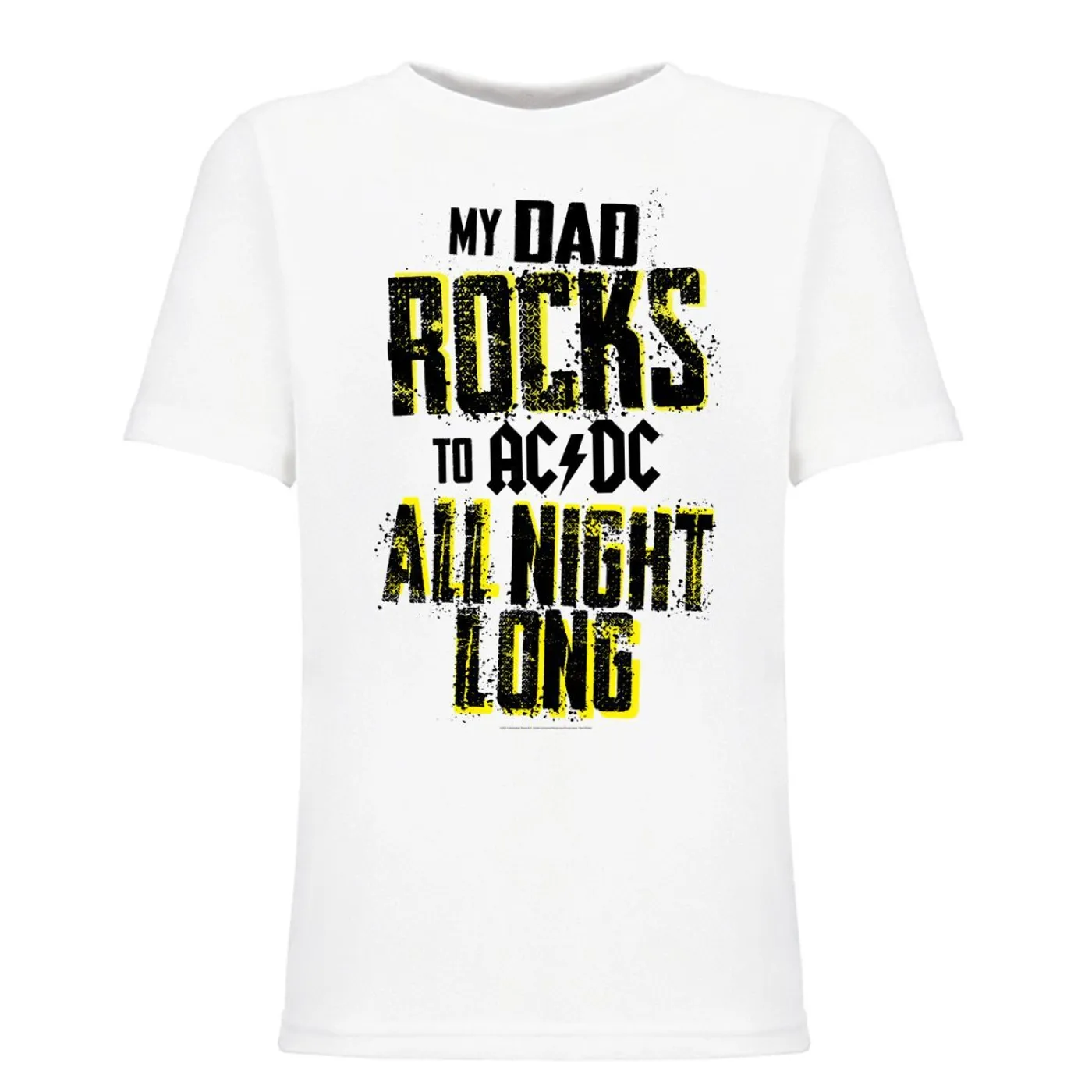 AC/DC Dad Rocks All Night Long Youth Tee