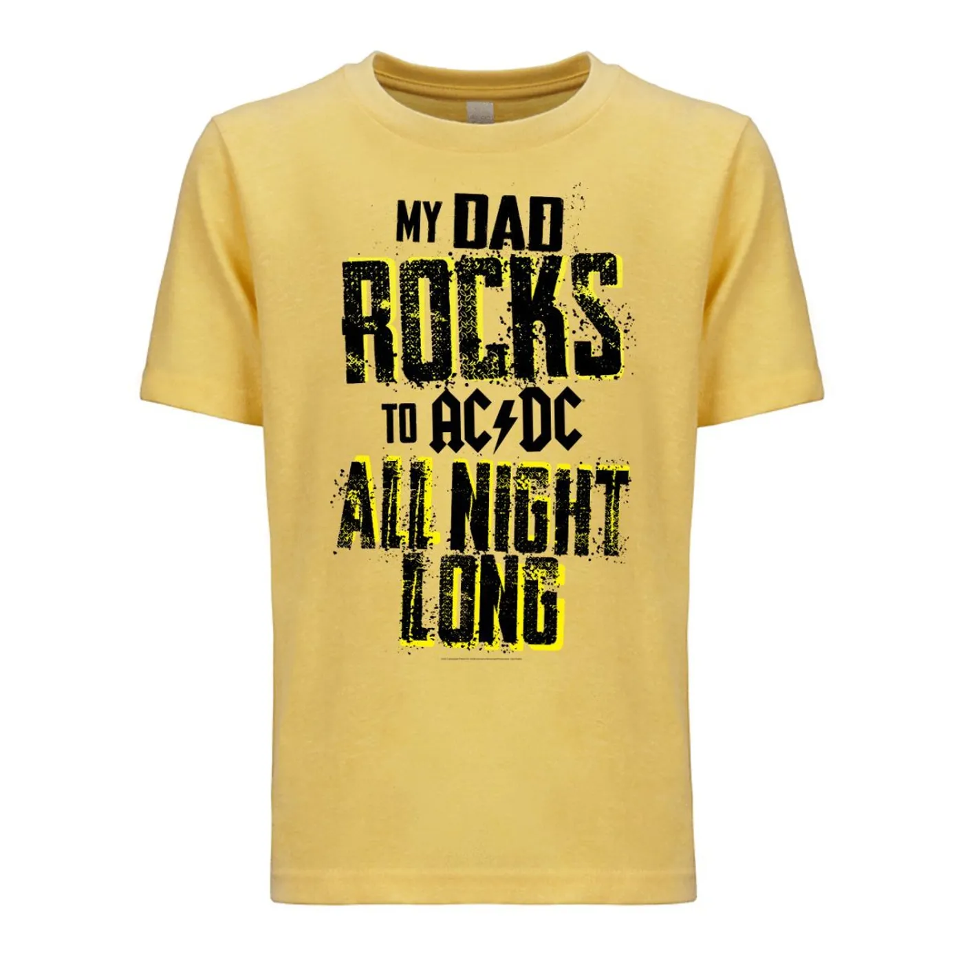 AC/DC Dad Rocks All Night Long Youth Tee