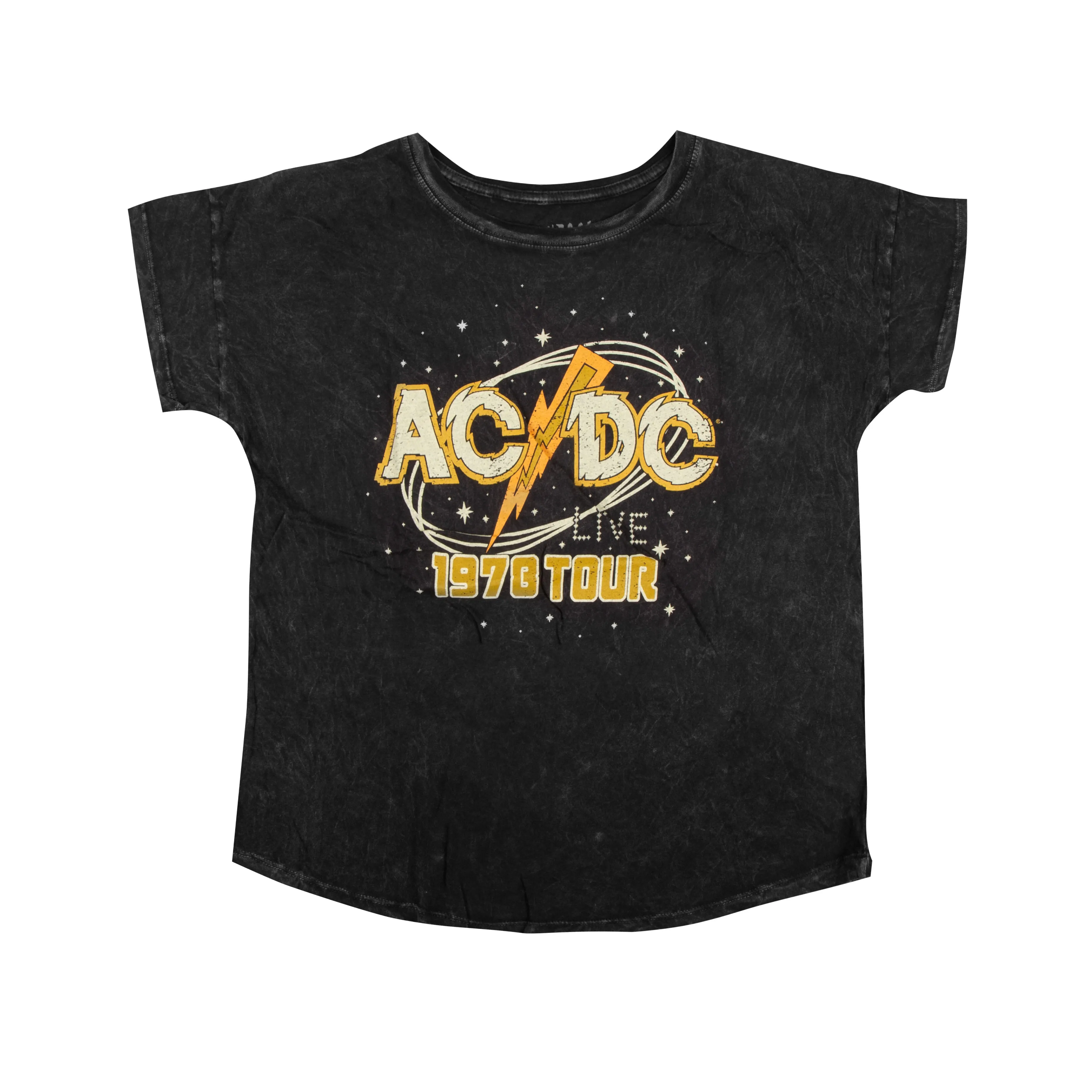 Live 1978 Tour Yellow Lettering Charcoal T-Shirt