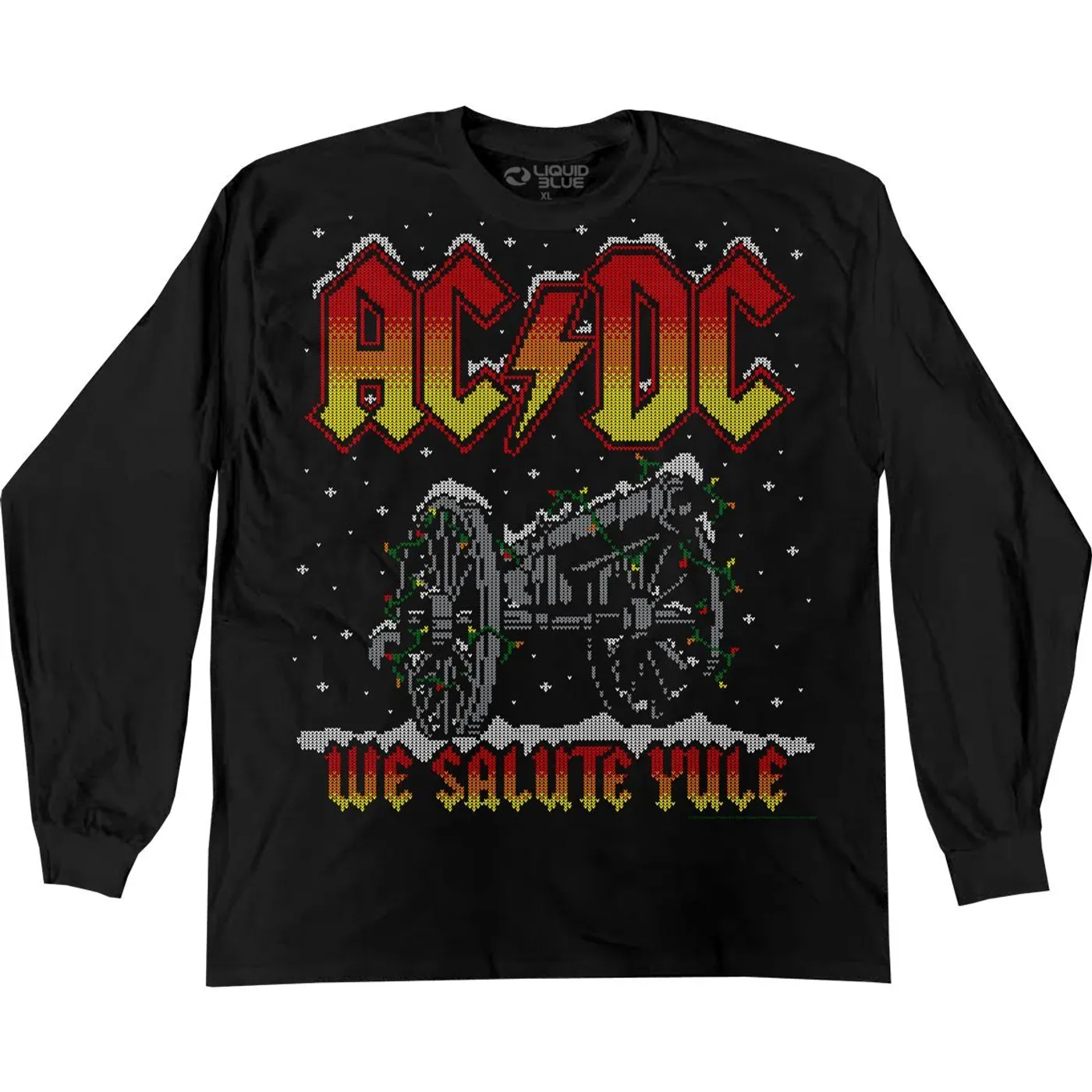 AC/DC We Salute Yule Holiday Long Sleeve T-Shirt