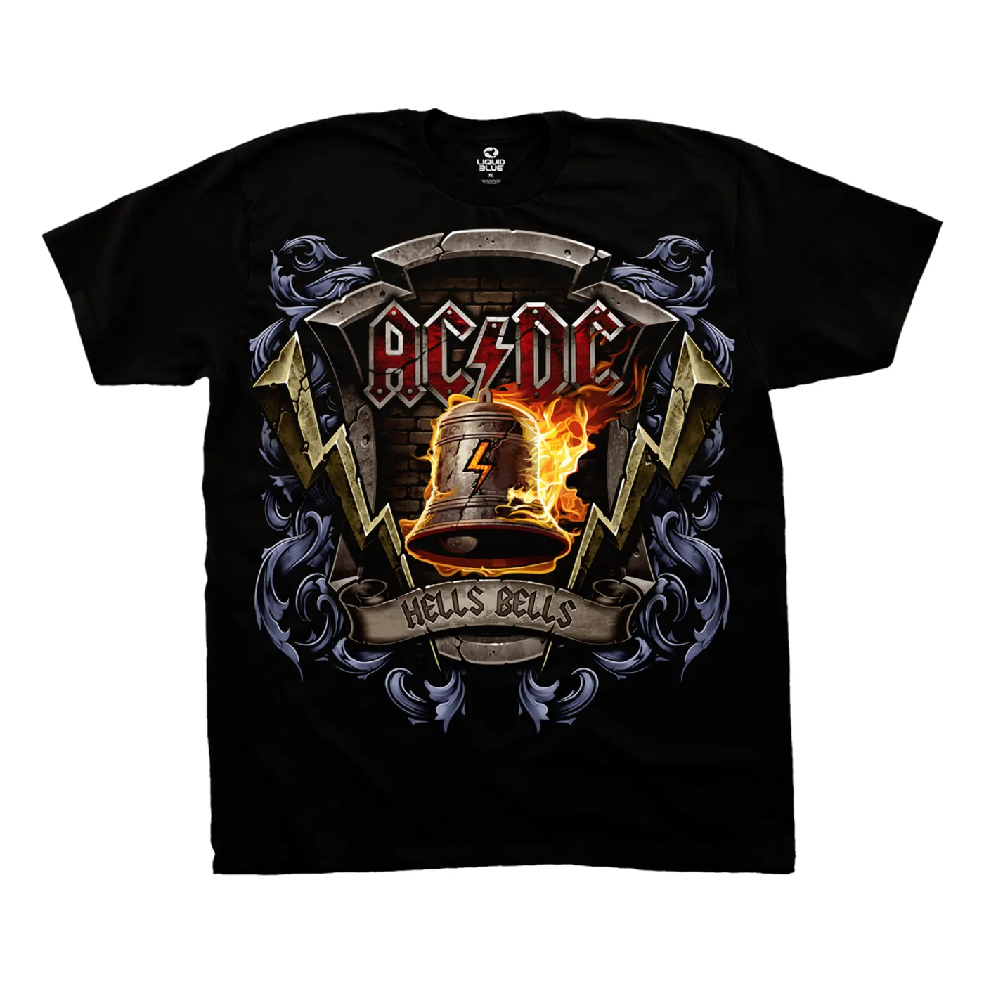 AC/DC Hells Bells Shield Black T-shirt