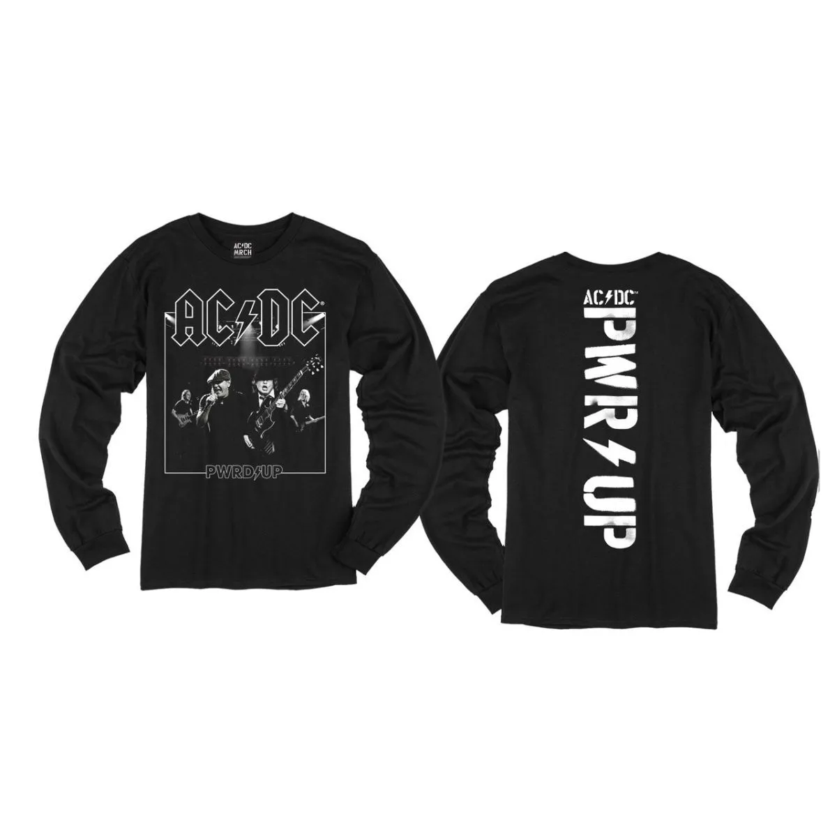 PWRD UP B&W Longsleeve T-Shirt