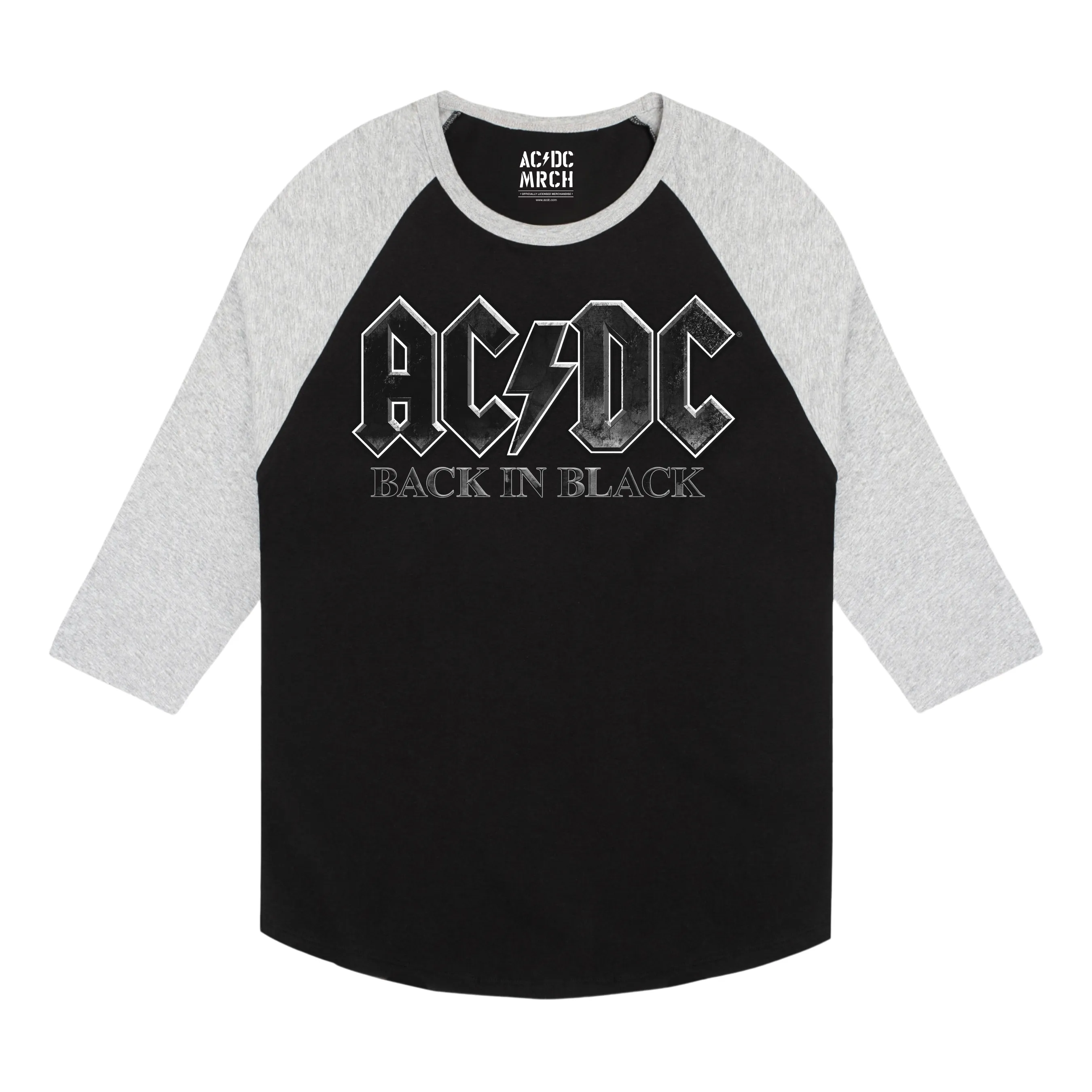 Back in Black PWR UP Tour Black Baseball T-Shirt