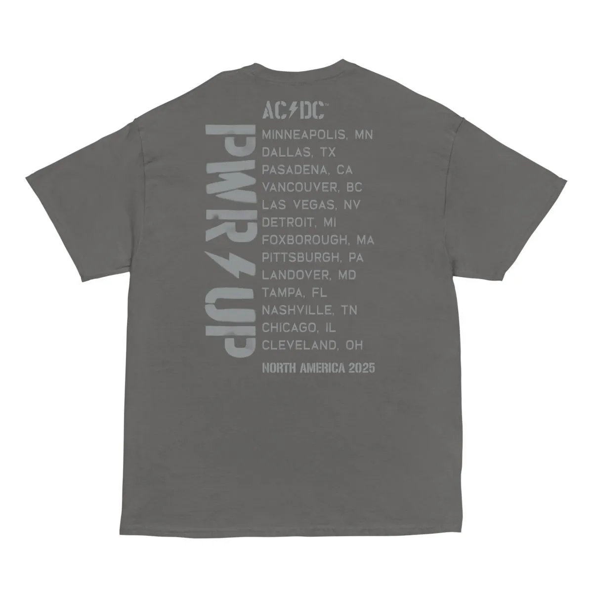 Charcoal Logo PWR UP Tour T-Shirt