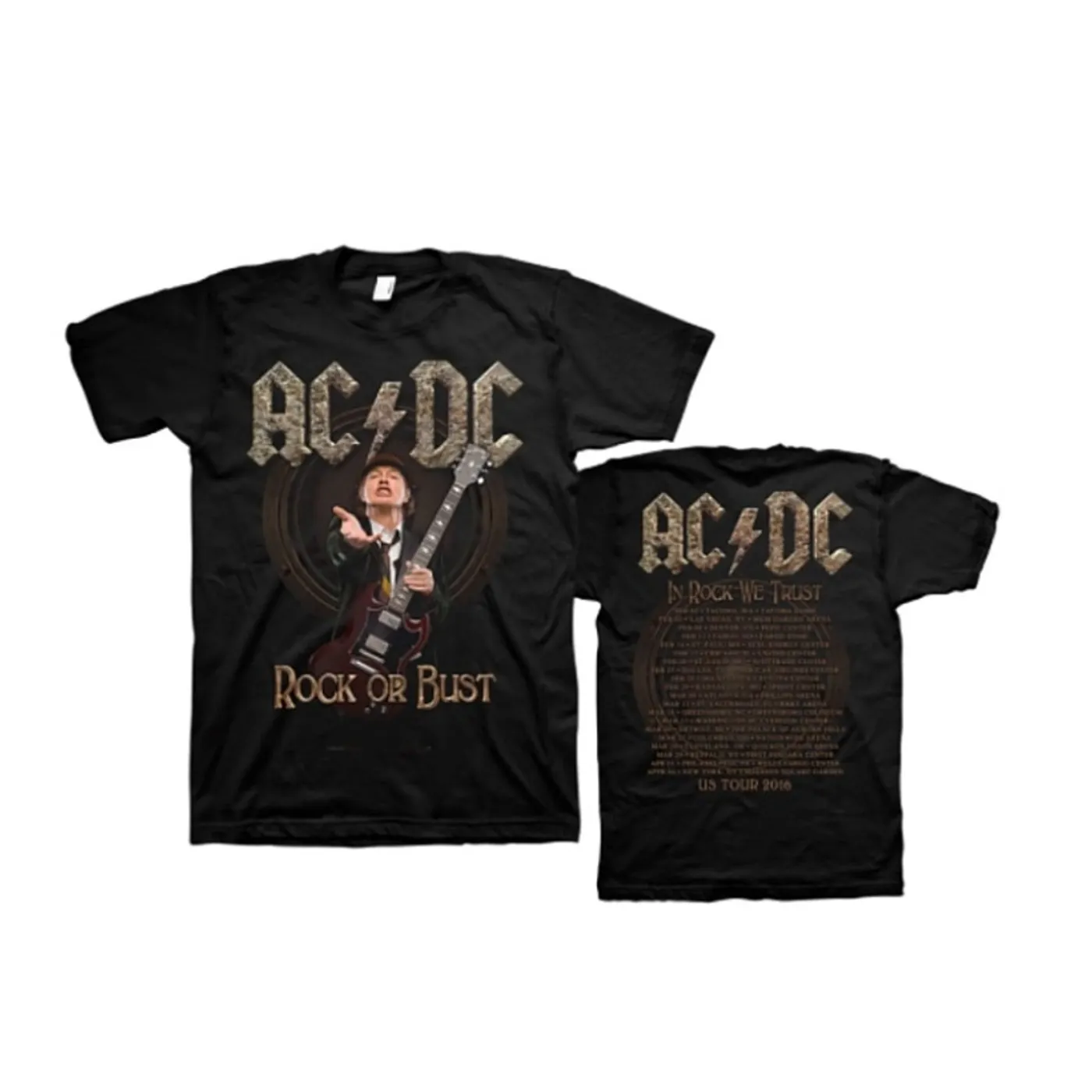 AC/DC Angus US Rock Or Bust Tour T-Shirt
