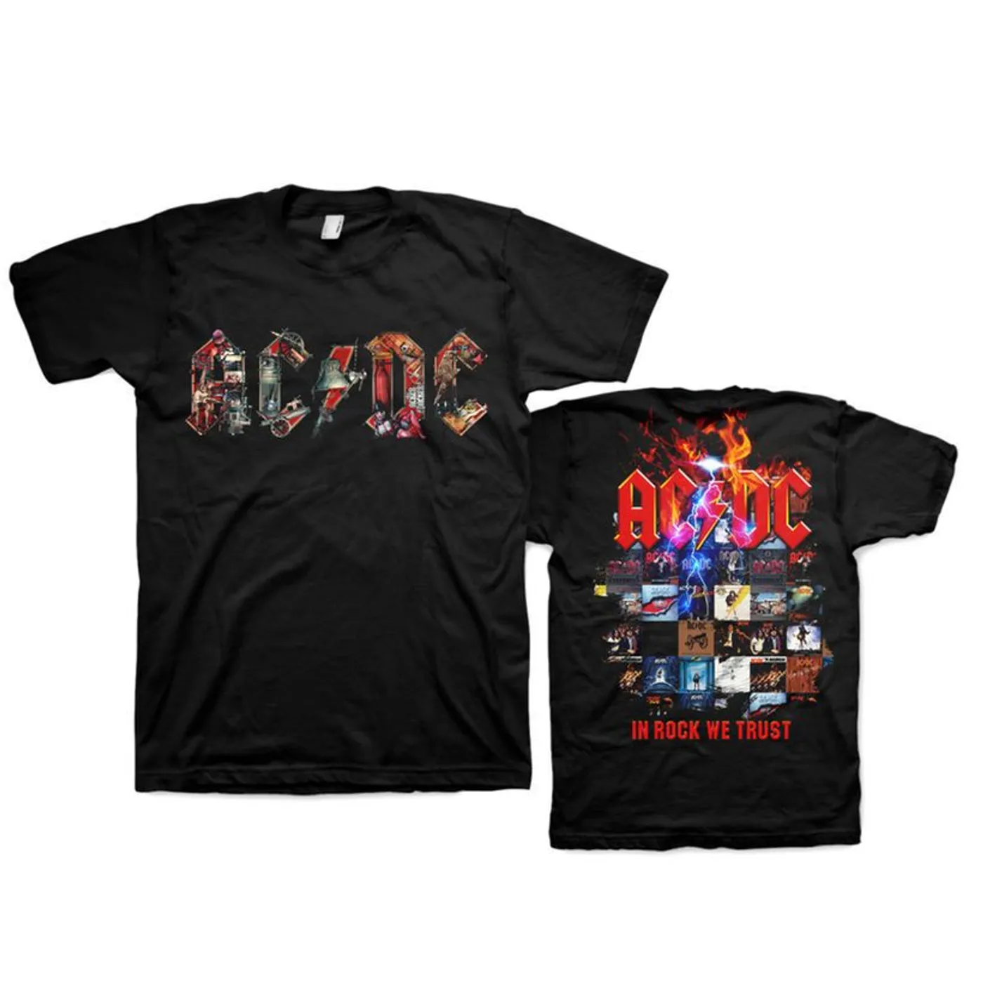 AC/DC Icon Logo In Rock We Trust T-Shirt