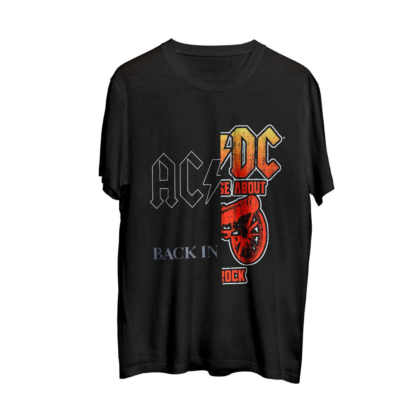 AC/DC Back in Black/For Those About to Rock Black T-Shirt