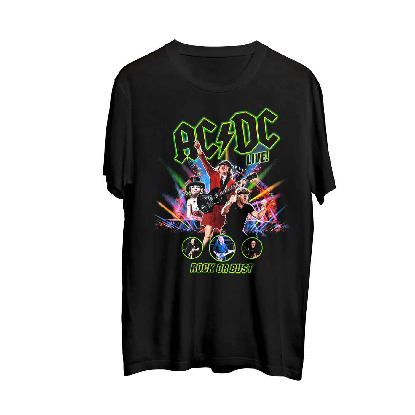 AC/DC Black LIVE 2015 dates T-shirt