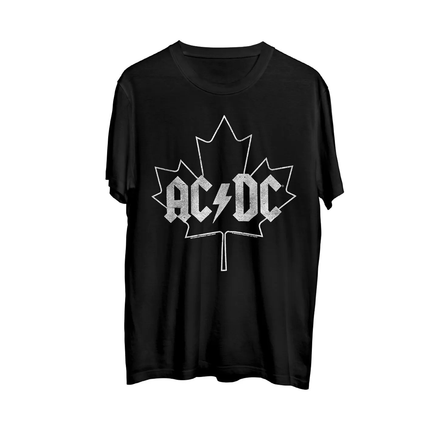 AC/DC Maple Leaf Logo Black T-shirt