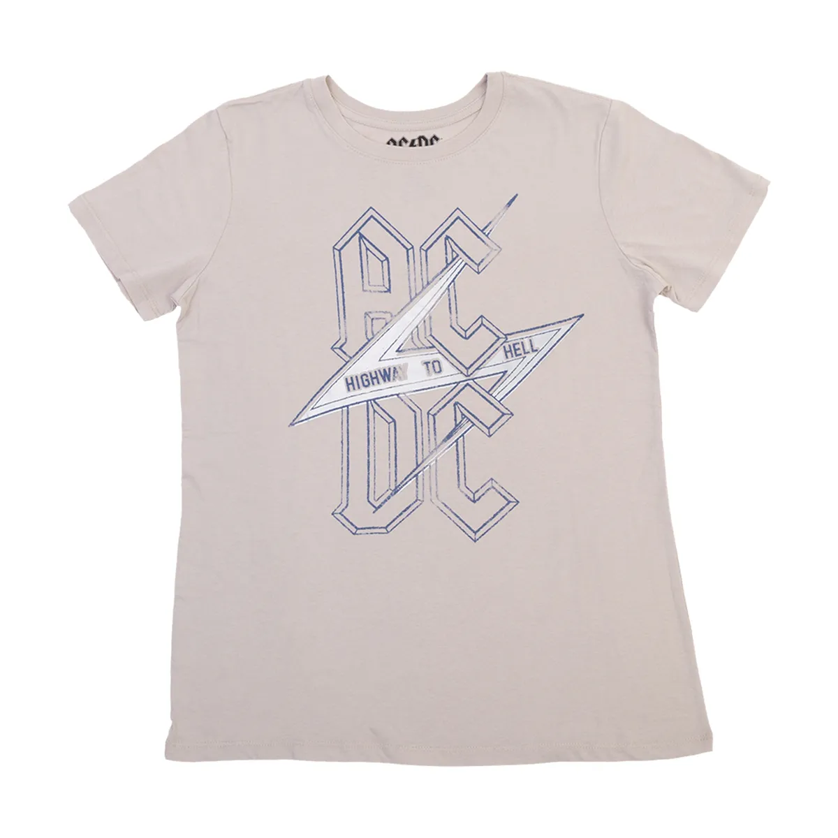 Highway To Hell Lightning Bolt White T-Shirt