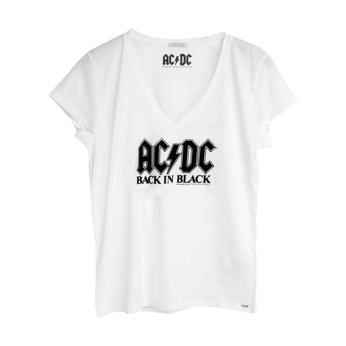 AC/DC Back in Black V-Neck Ladies T-Shirt