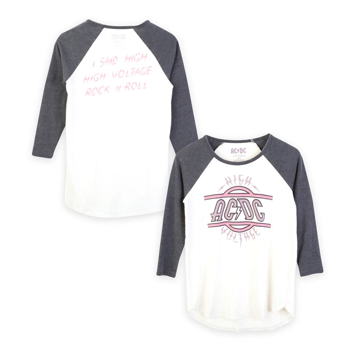 Pink/Purple Logo High Voltage Raglan