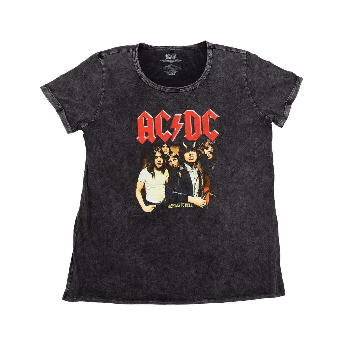 Highway to Hell Acid Wash Ladies T-shirt