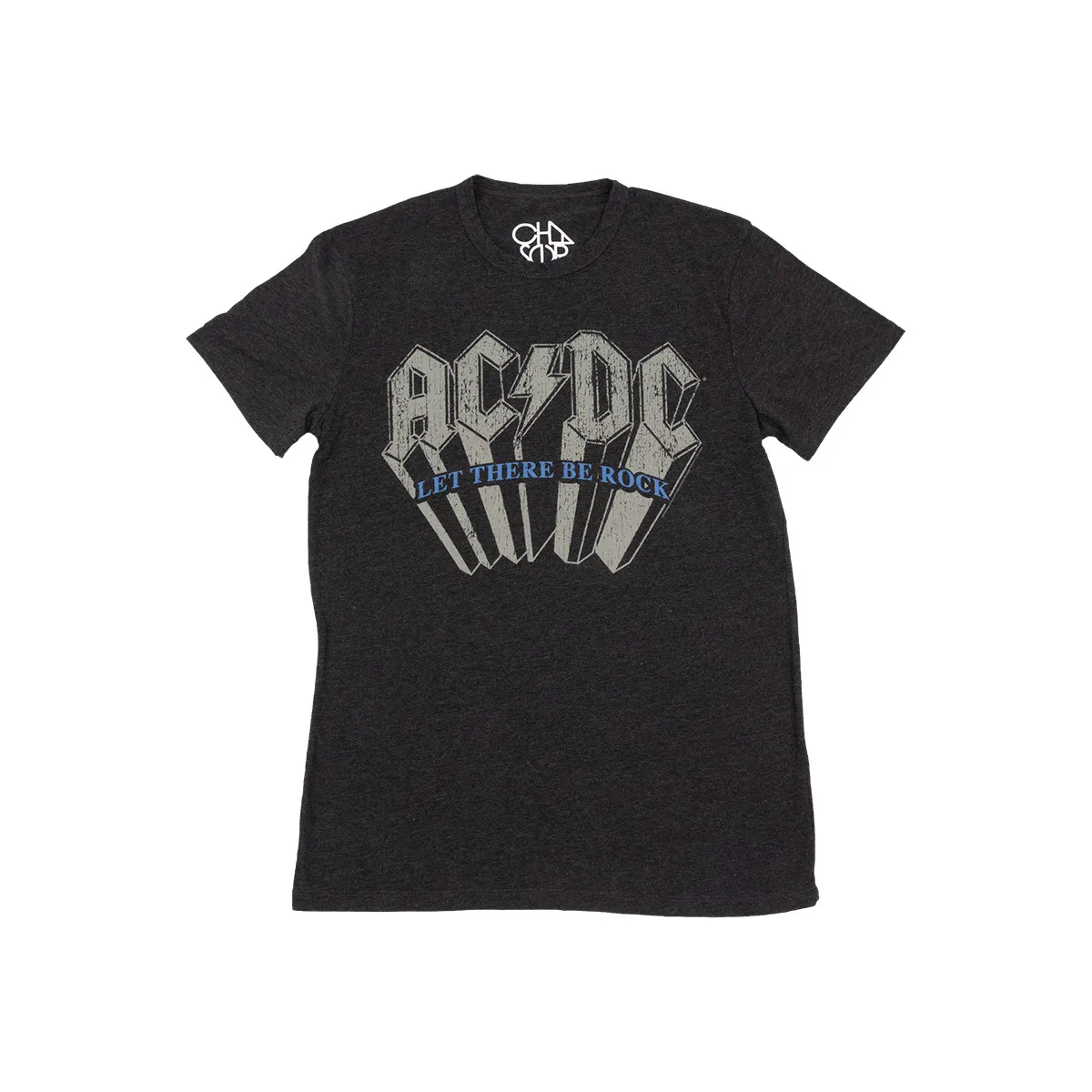 Let There Be Rock Grey Text T-Shirt