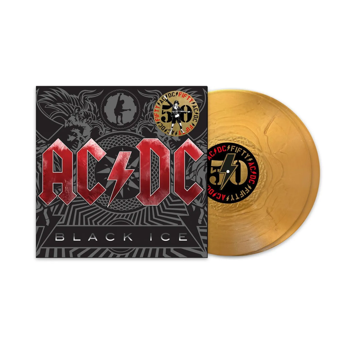 AC/DC Black Ice (50th Anniversary Gold Color Vinyl) 2 LP