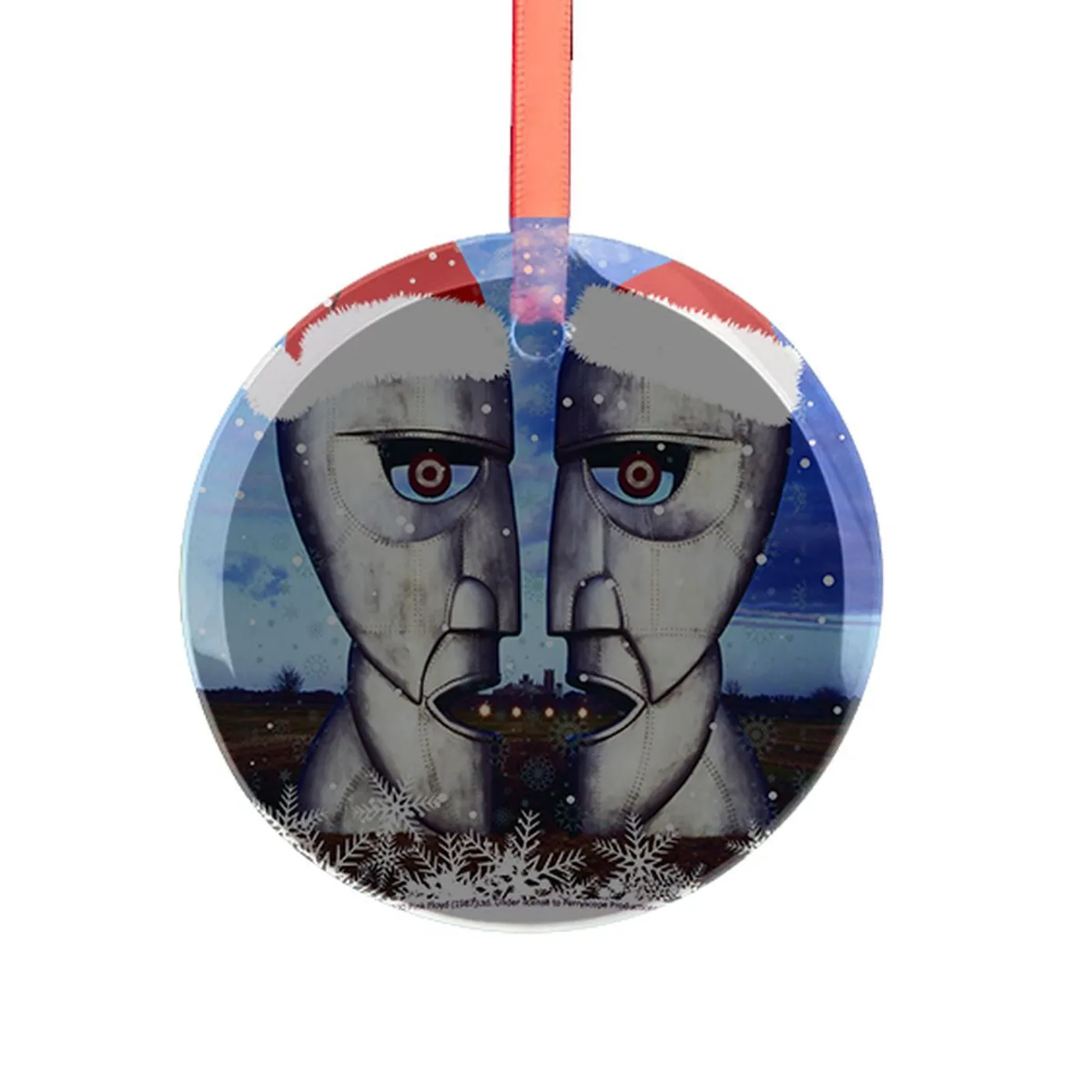 Pink Floyd Metalheads Christmas Glass Ornament