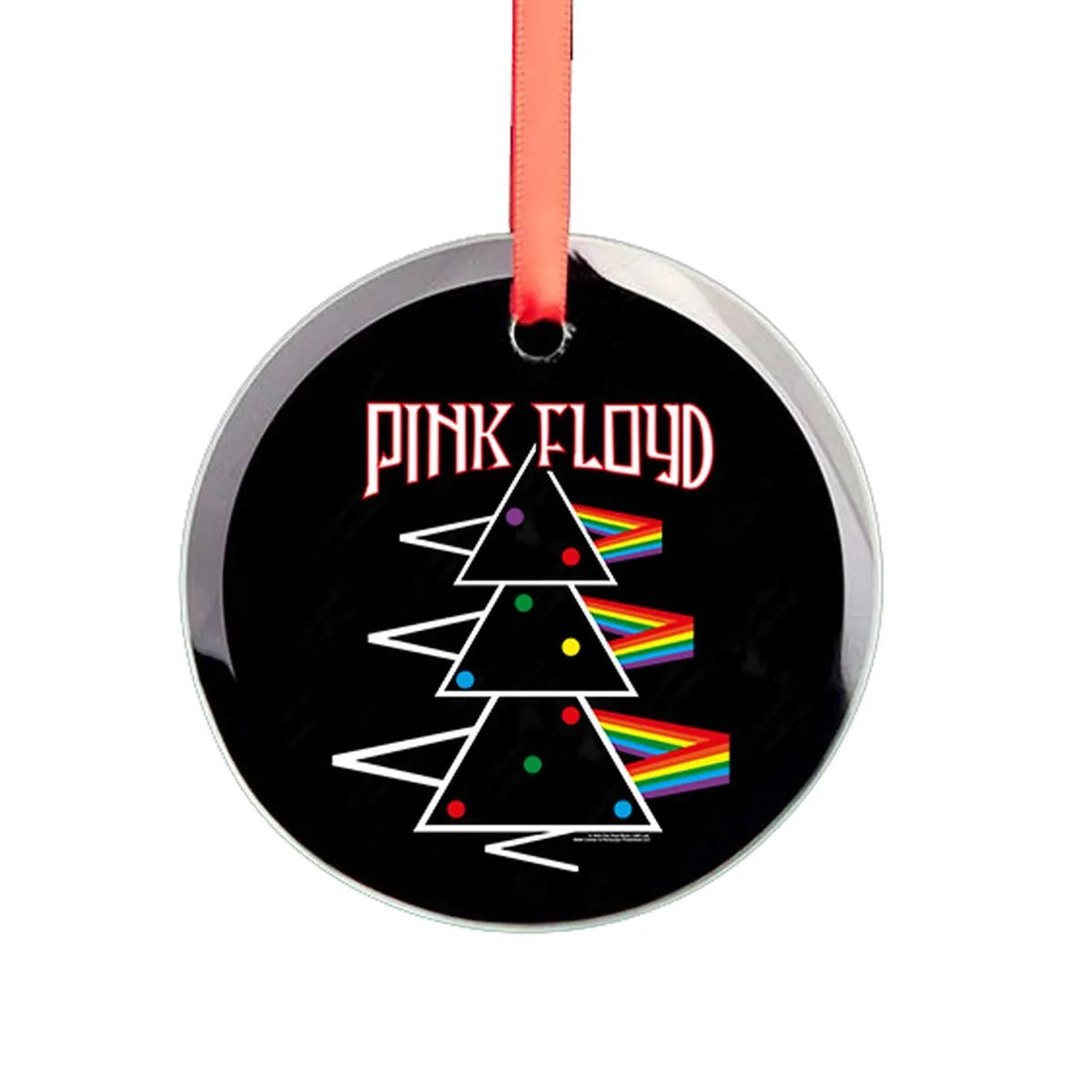 Pink Floyd In Ribbons Glass Ornament