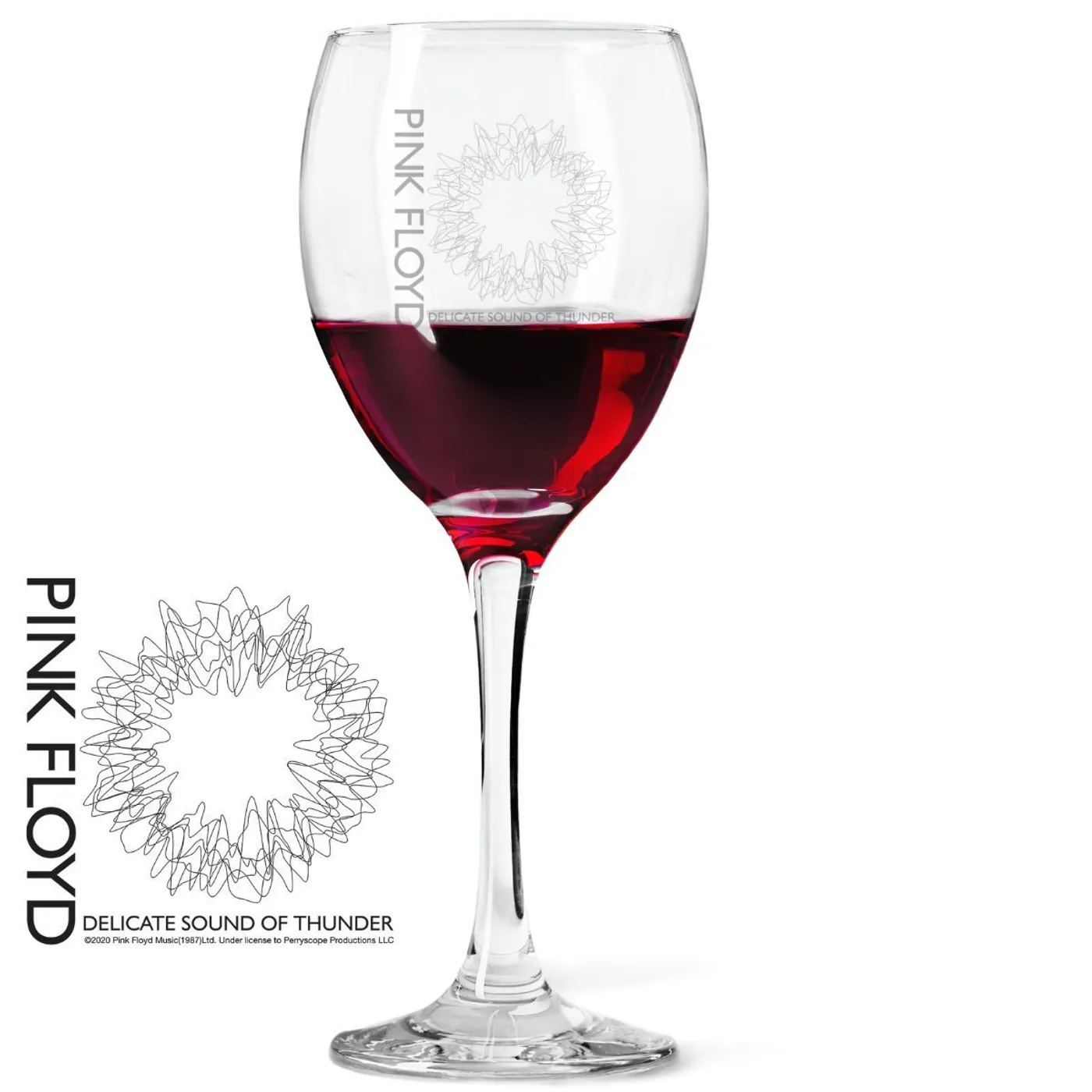 Pink Floyd A Little Fuzzy Laser- Etched Wine Glass